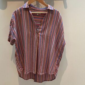 Madewell Multicolored Striped Short-Sleeve Shirt